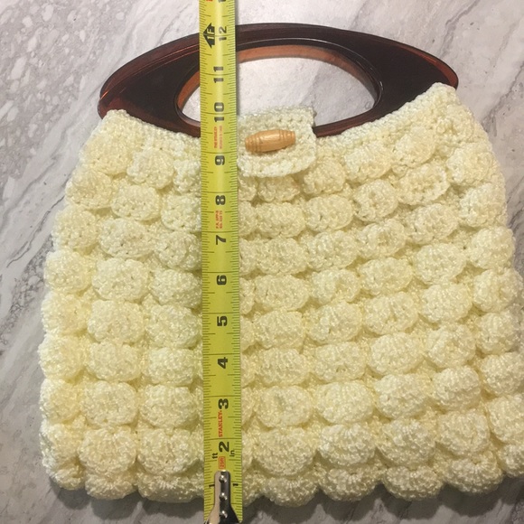 Vintage ladies bubble crochet hand bag - Picture 3 of 6